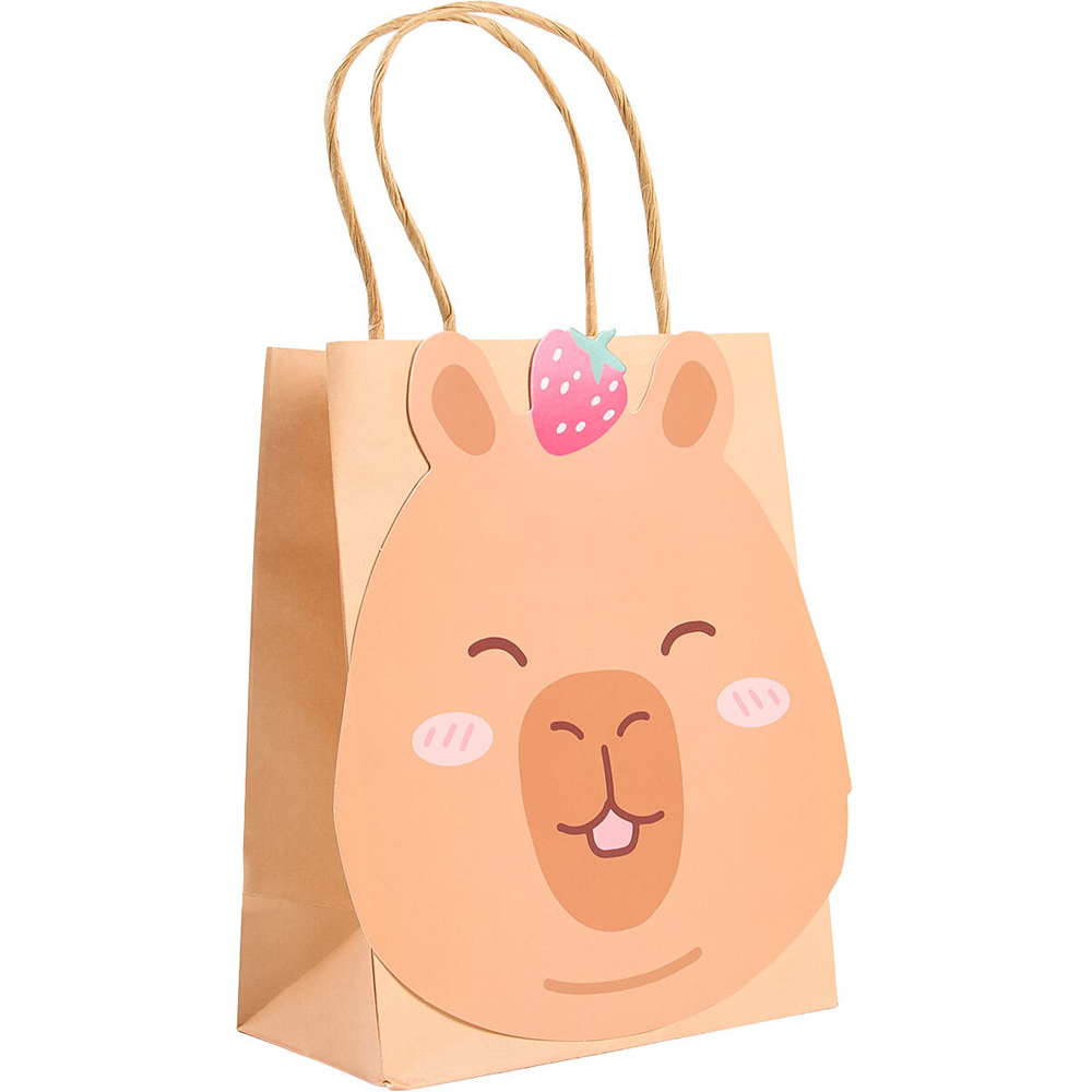 Pack of 10 Capybara Party Bags Brown Image 4