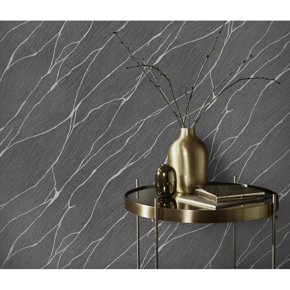 Erismann Calore Marble Black Wallpaper Image 6