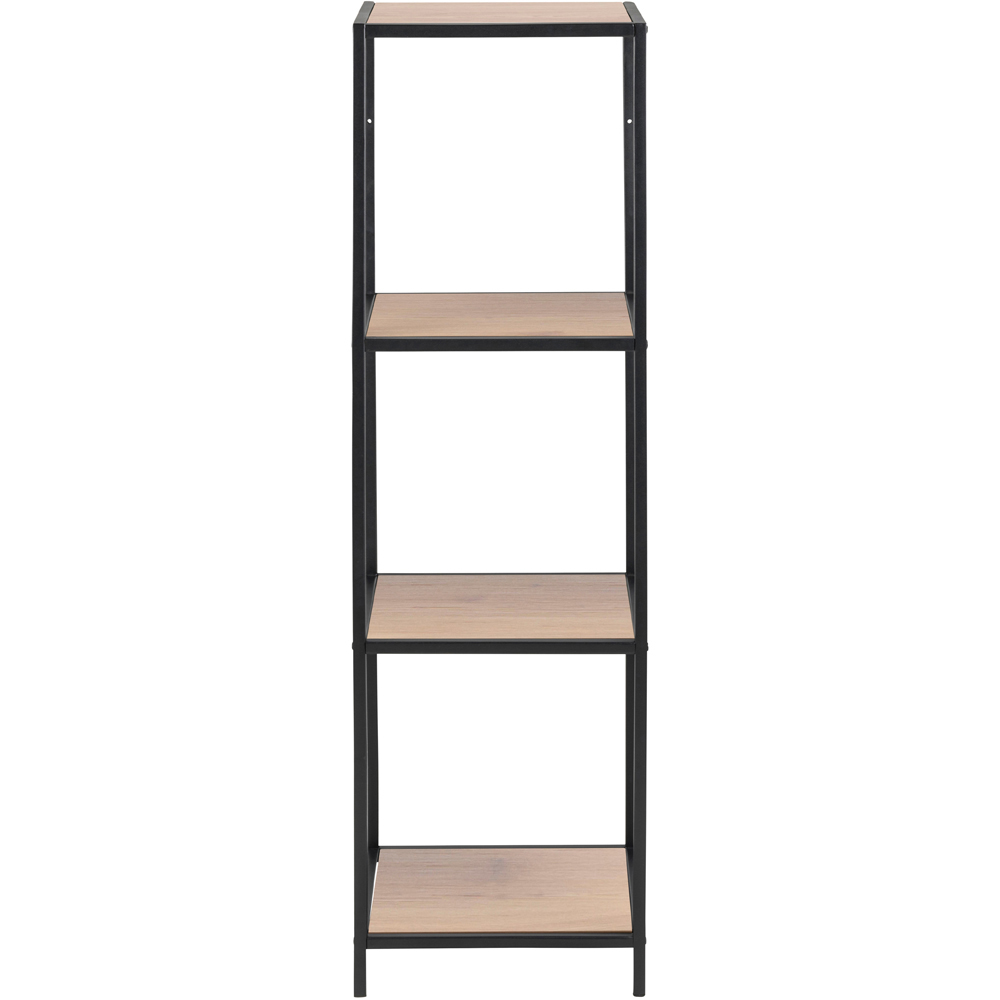 Florence Seaford 3 Shelf Black Metal Bookcase Image 3