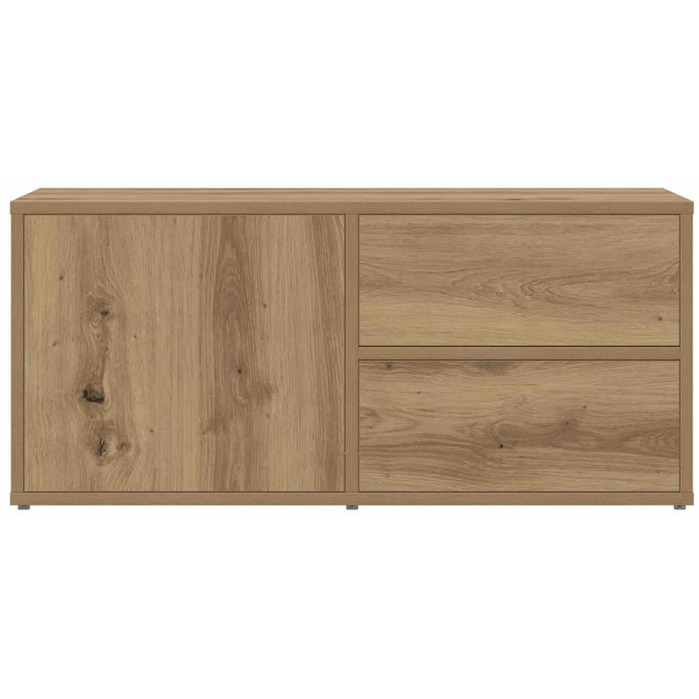 vidaXL Single Door 2 Drawer Artisan Oak TV Cabinet Image 5