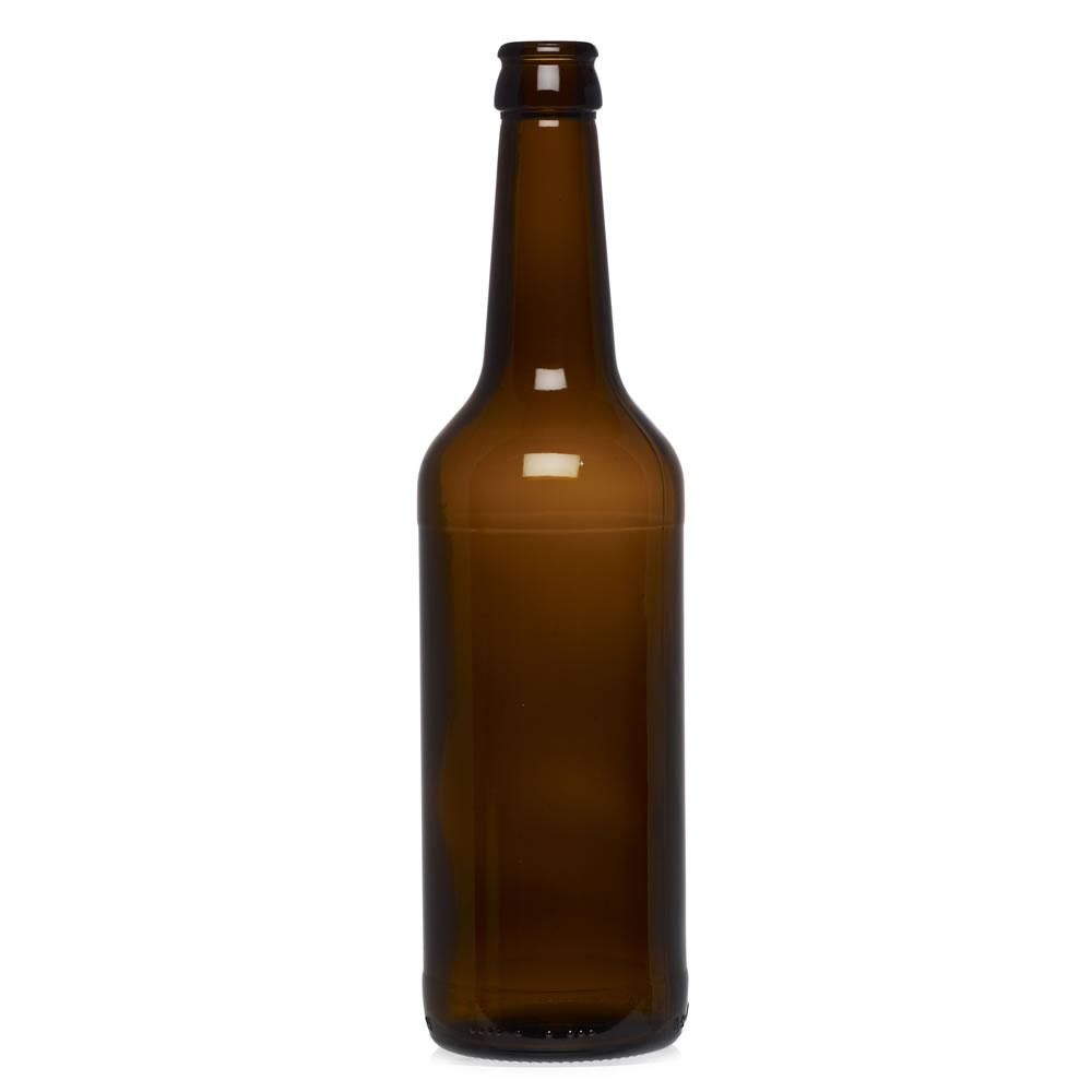 Wilko 500ml Amber Beer Bottle 6 pack Image 1