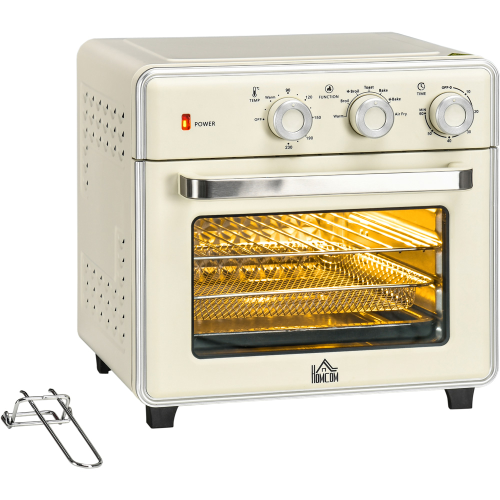 HOMCOM 800-152V70CW Cream White 20L 7 in 1 Toaster Oven Image 3