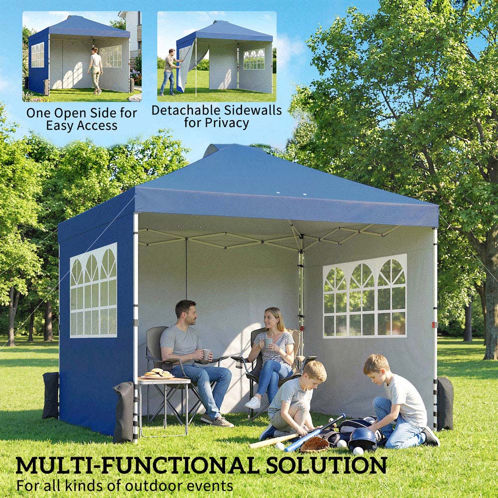 Outsunny 3 x 3m Dark Blue Pop Up Canopy Adjustable Gazebo Image 3