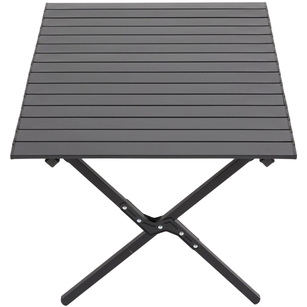Living and Home 4 Seater 90cm Black Foldable Camping Table and Chair Set Image 3