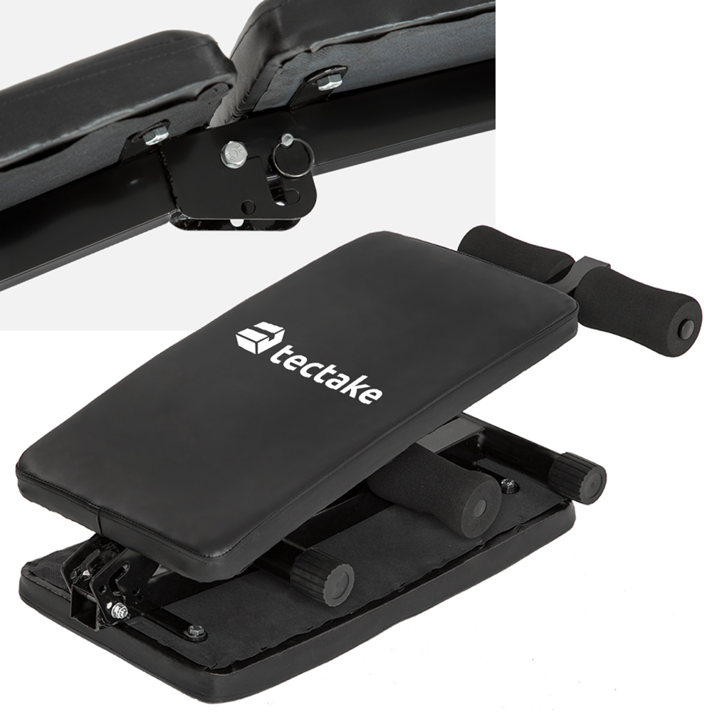 Sit-Up Bench - 4 positions, padded leg brace, foldable, faux leather & non-slip feet Image 5