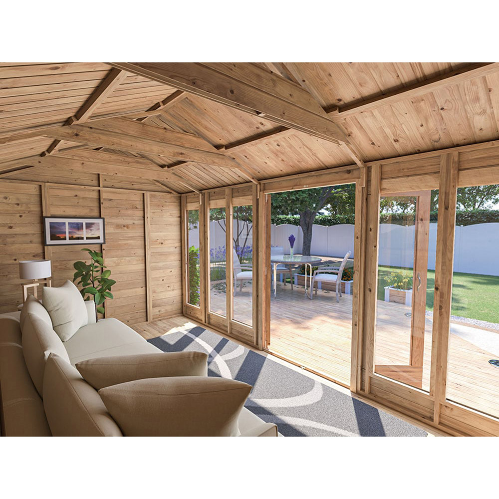 Dunster House RagePanda 14 x 8ft Brown Reverse Superfelt Apex Summerhouse Image 5