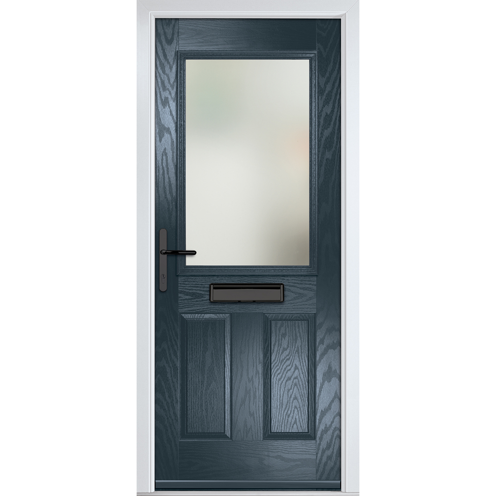 Crystal-Direct Lytham Anthracite Grey GRP Stipolytte Glass Right Hand Open Front Door 2090 x 920mm Image 1