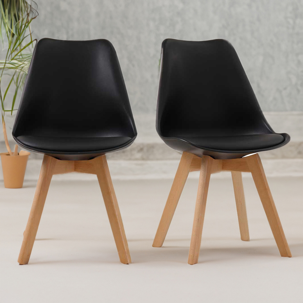 Louvre Set of 2 Black Dining Chair Image 1