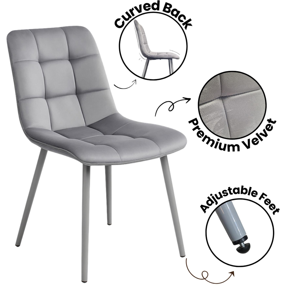 Kosy Koala 6 Seater Stone Dining Set Grey Image 6
