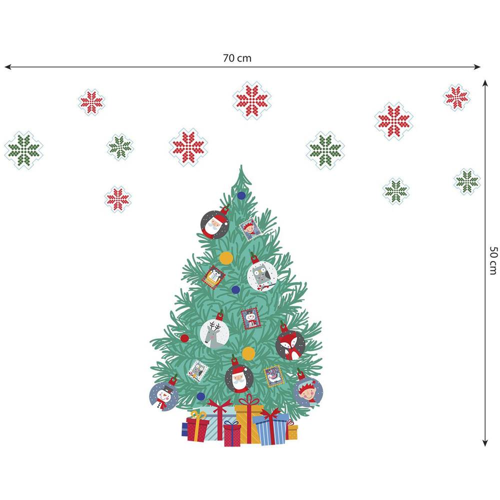 Walplus Bubble Christmas Tree Self Adhesive Wall Stickers 15 Piece Image 6