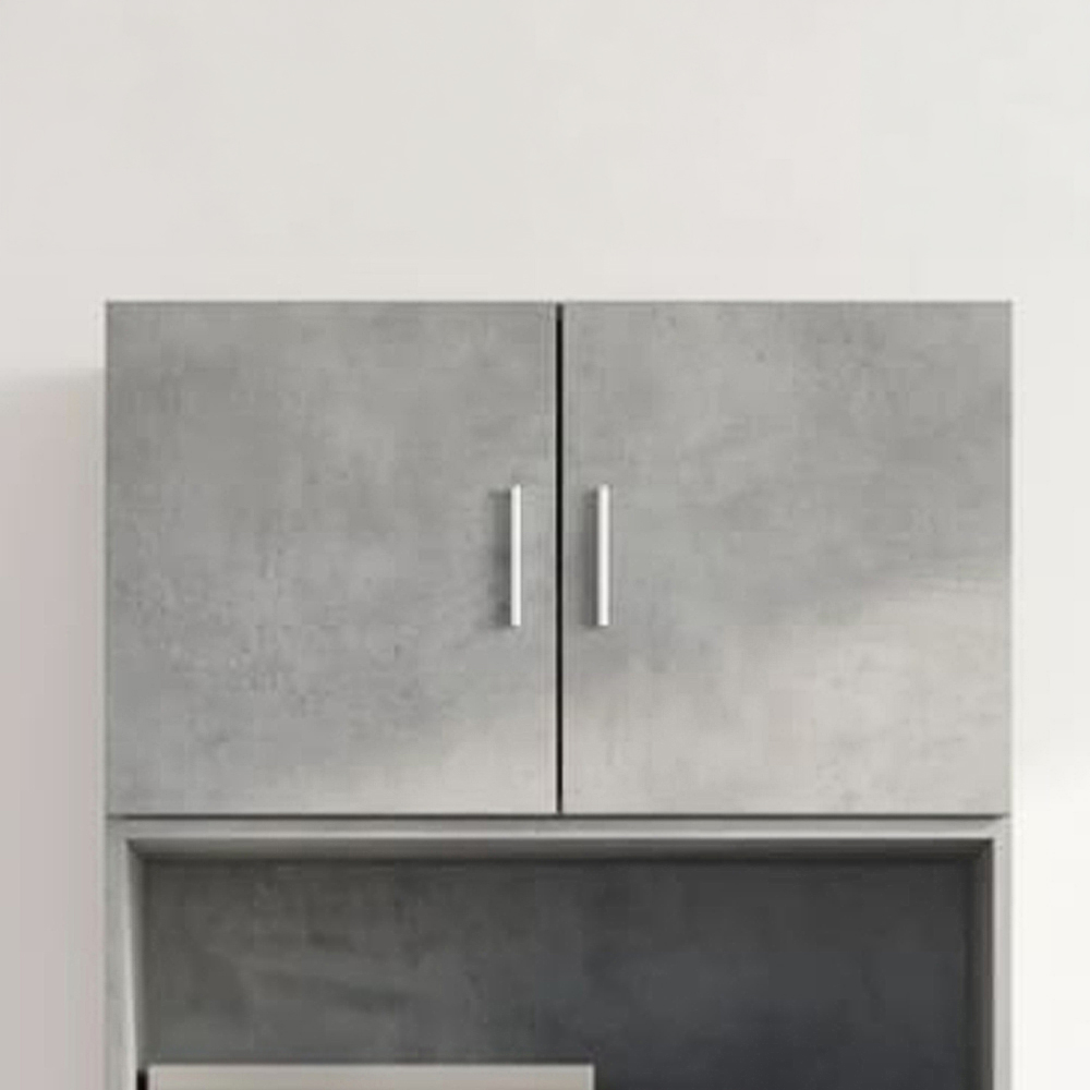 vidaXL 2 Door Concrete Grey Wooden Wall Cabinet Image 1