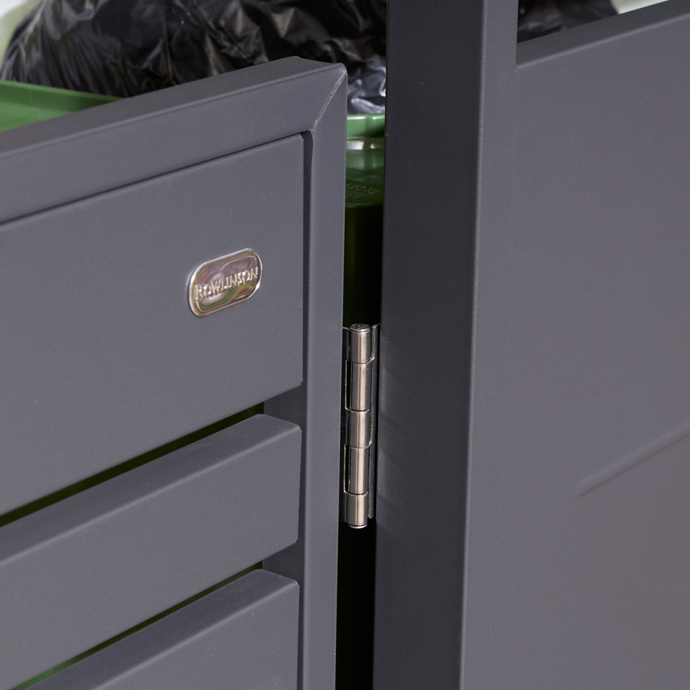 Rowlinson Chelsea Anthracite 4 Wheelie Bin Store Image 4