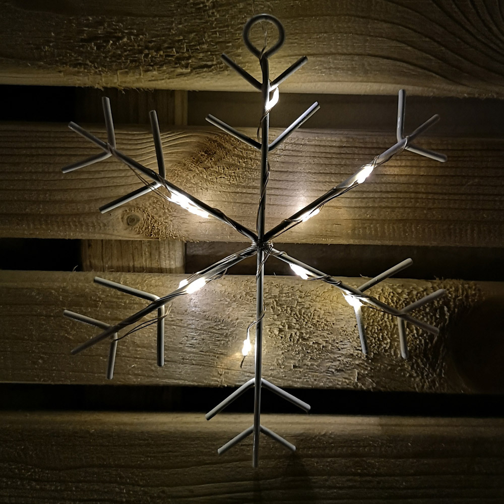 Samuel Alexander 147 Warm White LED Snowflake Curtain Light 1.2m Image 9