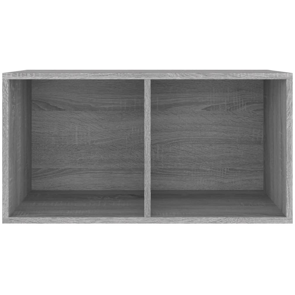 vidaXL 2 Open Shelf Grey Sonoma LP Storage Unit Image 3