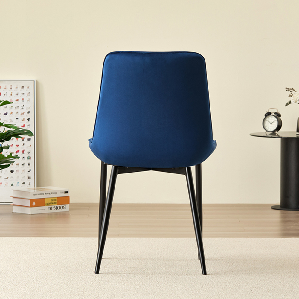 Indoor Living Amelia Set of 2 Blue Velvet Dining Chair Image 5