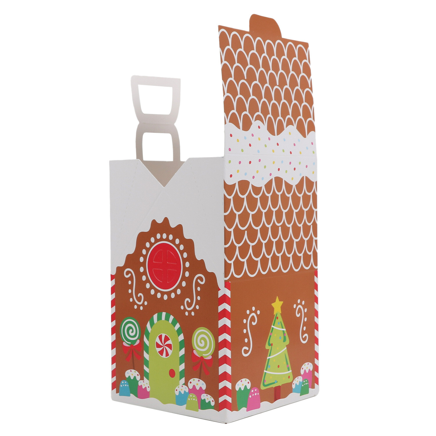 Brown Gingerbread Design Treat Box Image 4