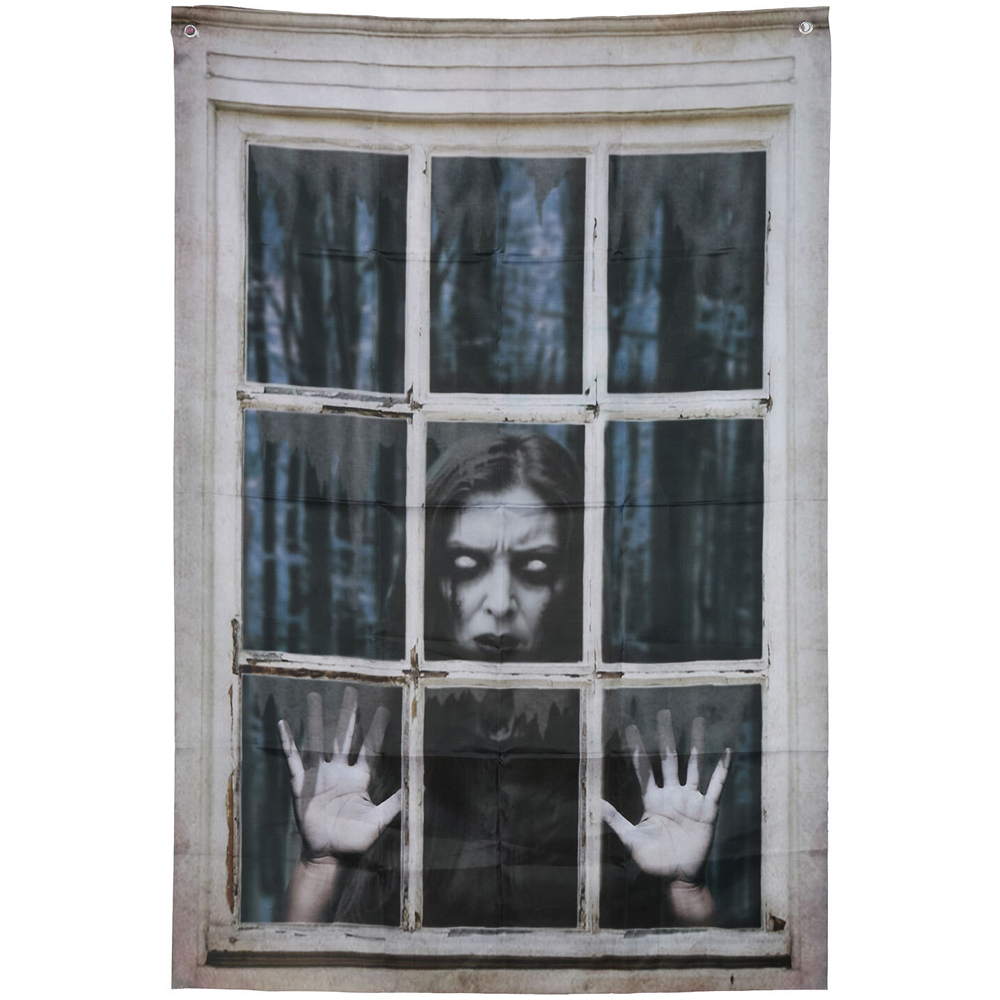 Creepy Girl Window Curtain Image 6