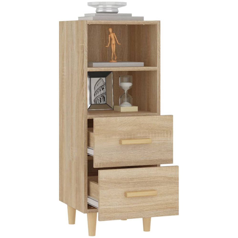 vidaXL 2 Drawer 2 Shelf Sonoma Oak Sideboard Image 5