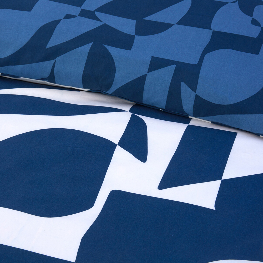 Logan Geo Duvet Set Navy Double Image 4