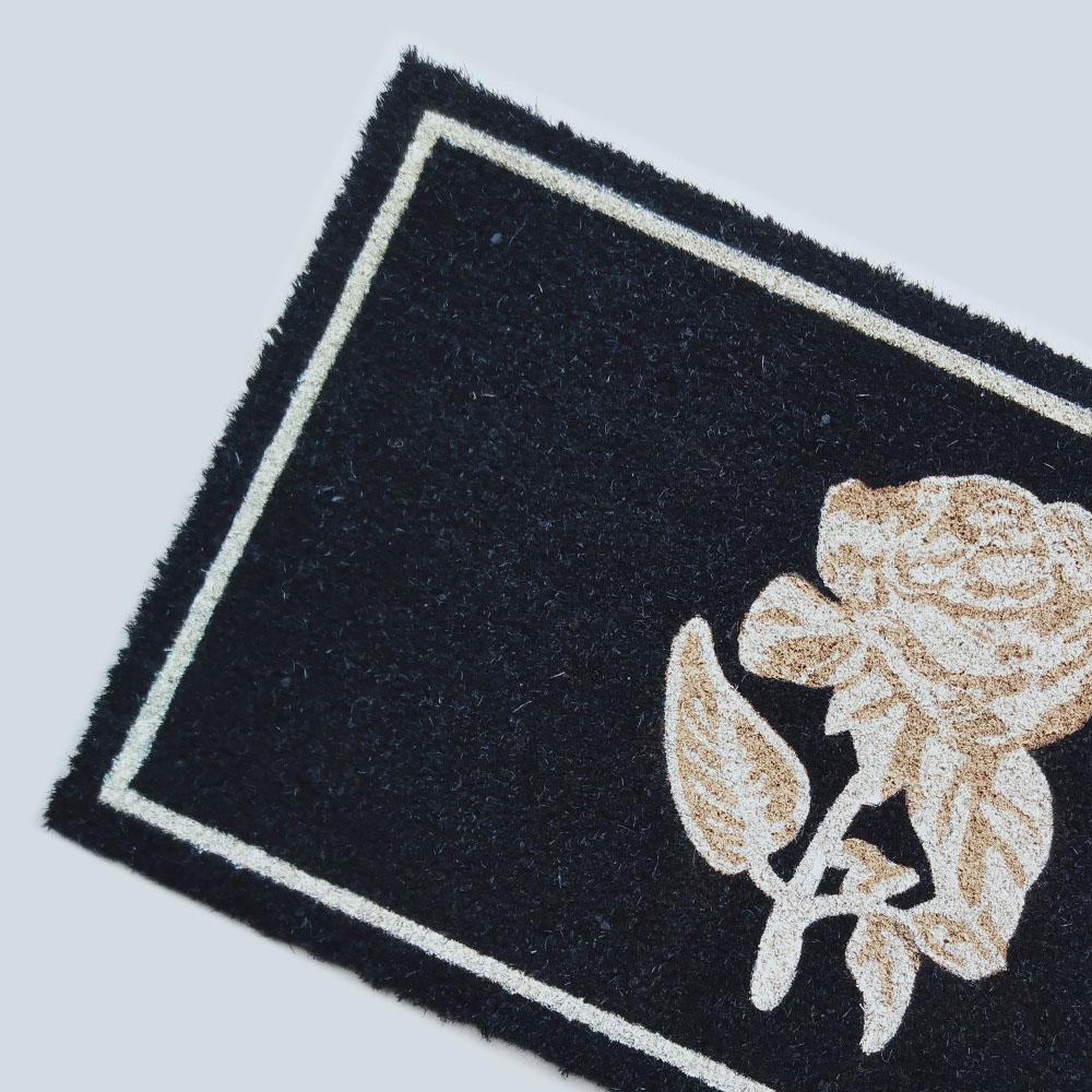 Arboria Garden Decor Gold Rose Coir Door Mat 45 x 75cm Image 3