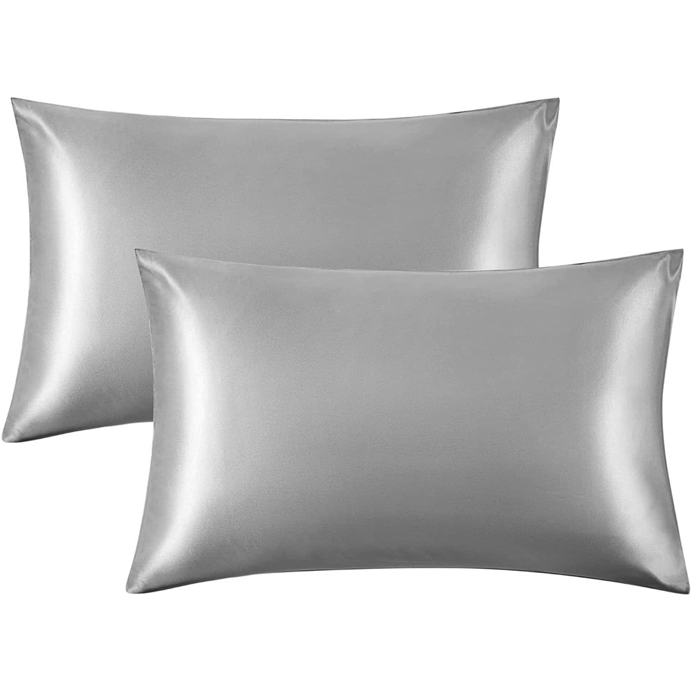 Intimates Super King Size Silver Satin Complete Bedding Set Image 2