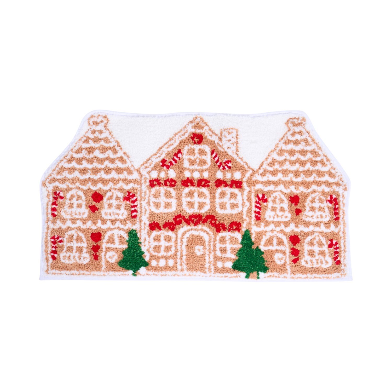 Gingerbread Houses Bath Mat Neutral Image 1