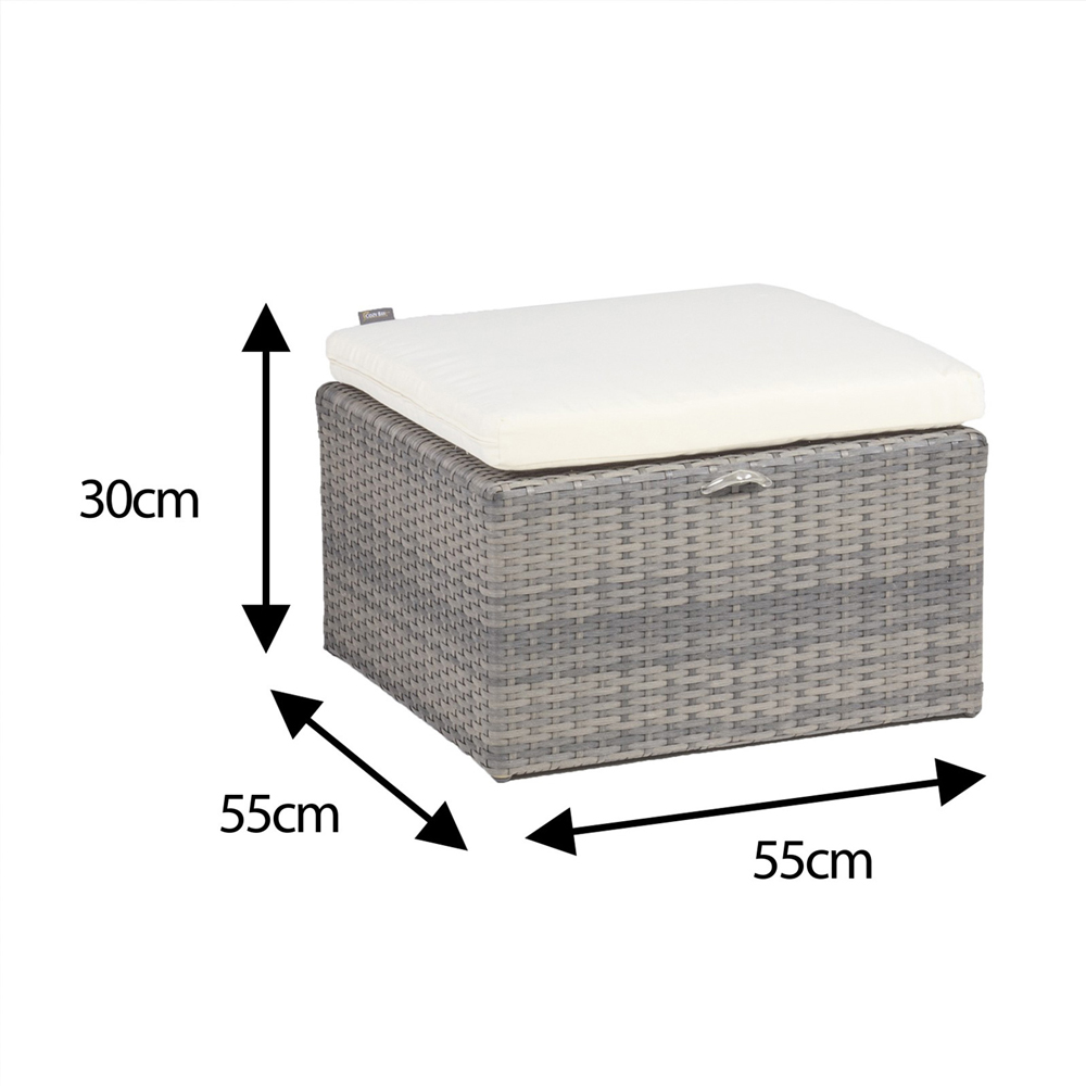 Oseasons Mayson 5 Seater Walnut Natural Rattan Lounge Set Image 6