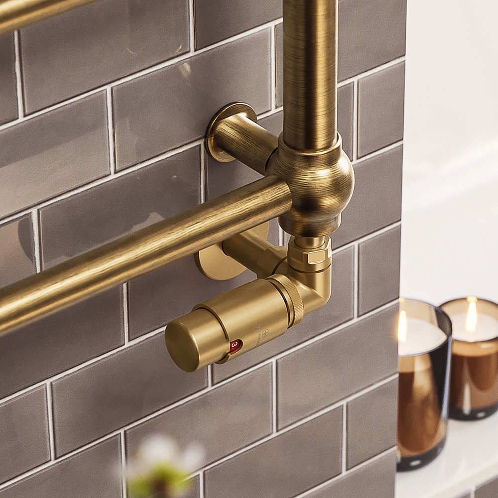 Terma Vario Brass Right Sided Vision 3 Axis Thermostatic Radiator Valve Set Image 6