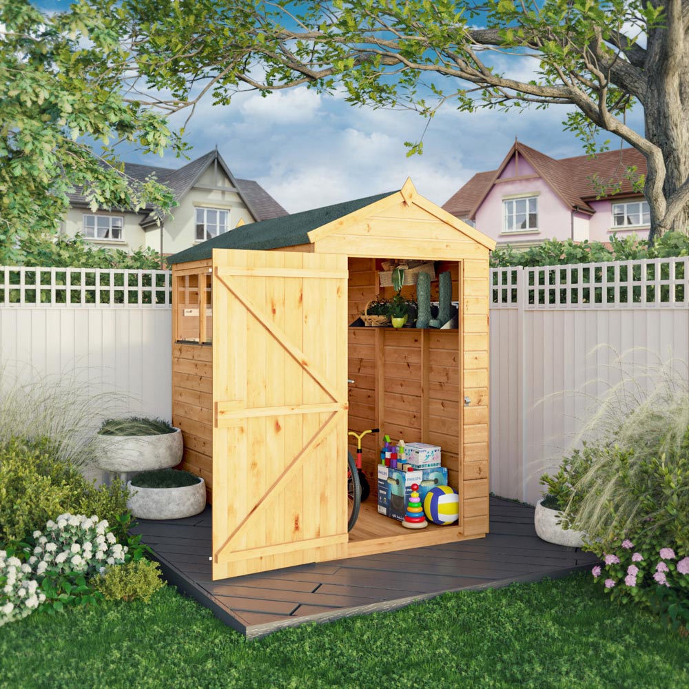 Mercia Woodsman 8 x 4ft Shiplap Glass Apex Shed Image 3