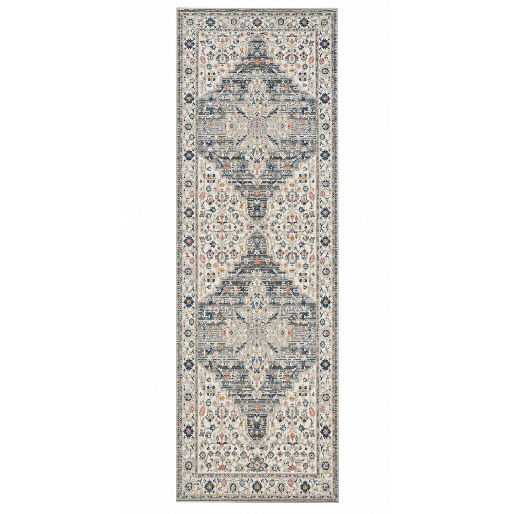 Portland Urco Clara Nuevo Grey Textured Runner Rug 66 x 200cm Image 2