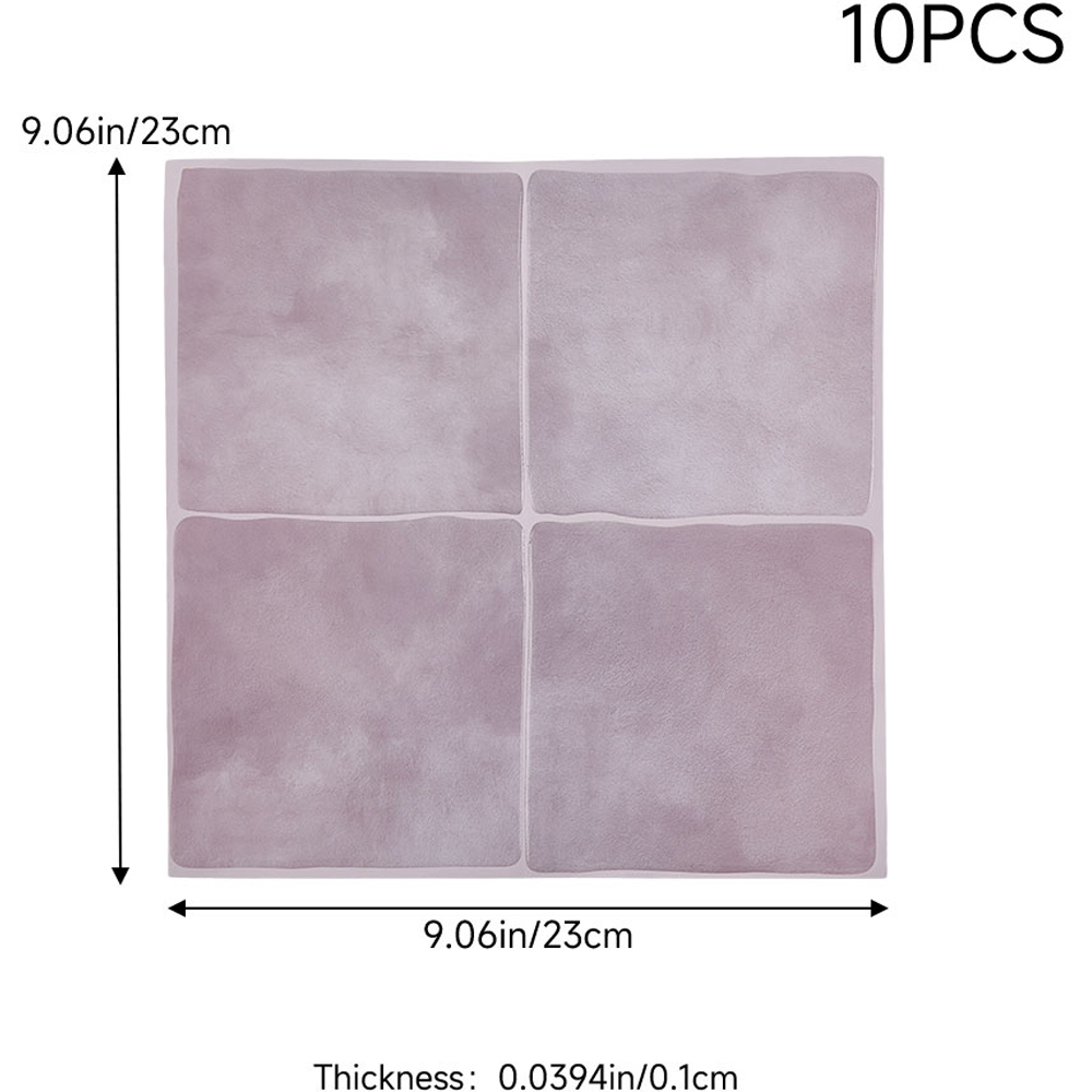 Living and Home Light Purple Square Self Adhesive Wall Sticker 10 Pack Image 9
