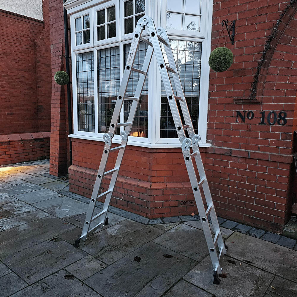 Samuel Alexander Aluminium Multi-Position Foldable Work Platform Ladder 4.6m Image 2