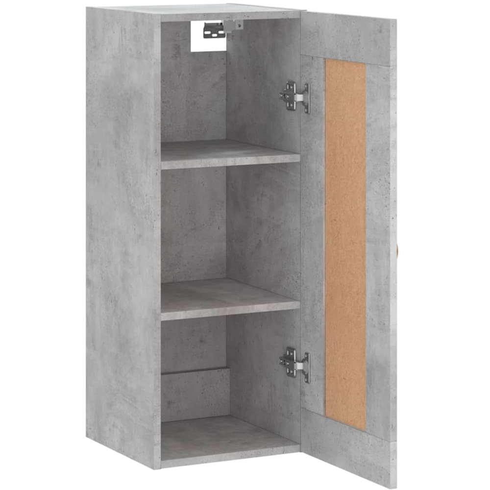 vidaXL Single Door Concrete Grey Wall Mounted Slim Cabinet Image 6