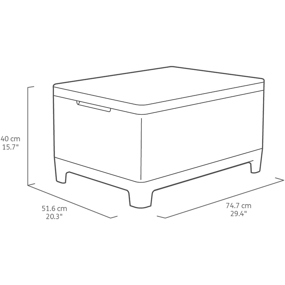Keter Scandi Set with Storage Table Natural Image 8