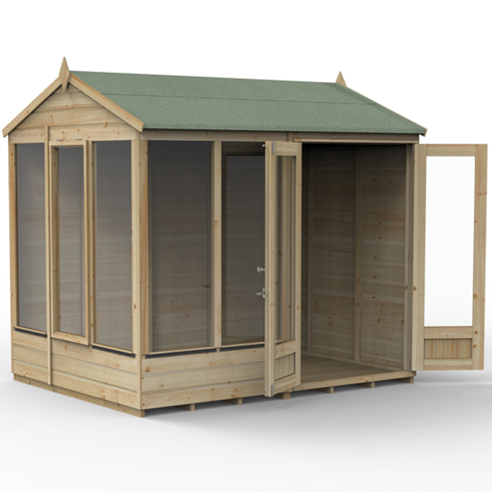Forest Garden Beckwood 8 x 6ft Single Opening Reverse Apex Summerhouse Image 4