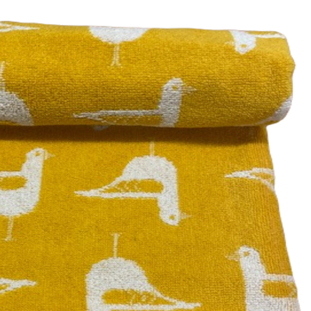 Bellissimo Sea Gull Ochre Turkish Cotton Bath Towel Image 2