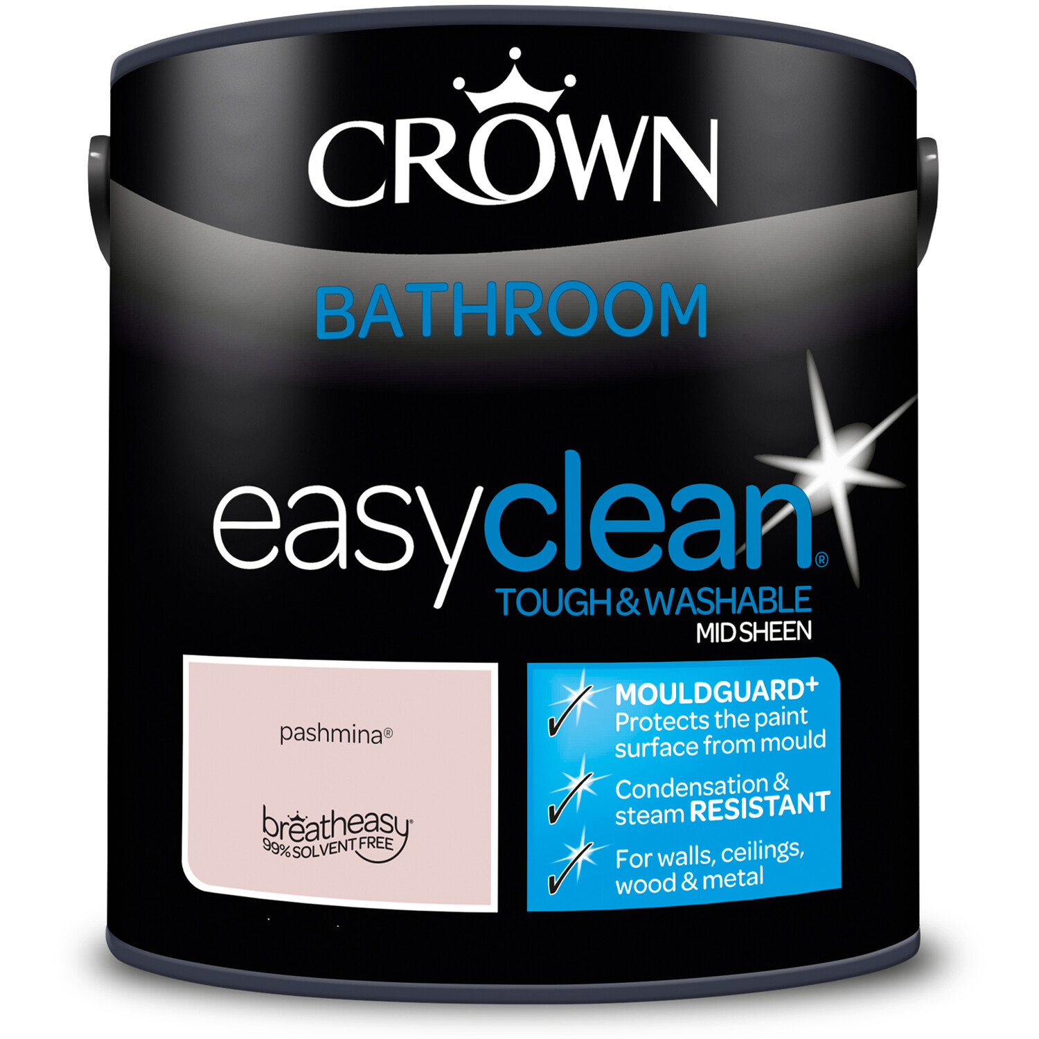 Crown Easyclean Bathroom Paint - Pashmina Image 5