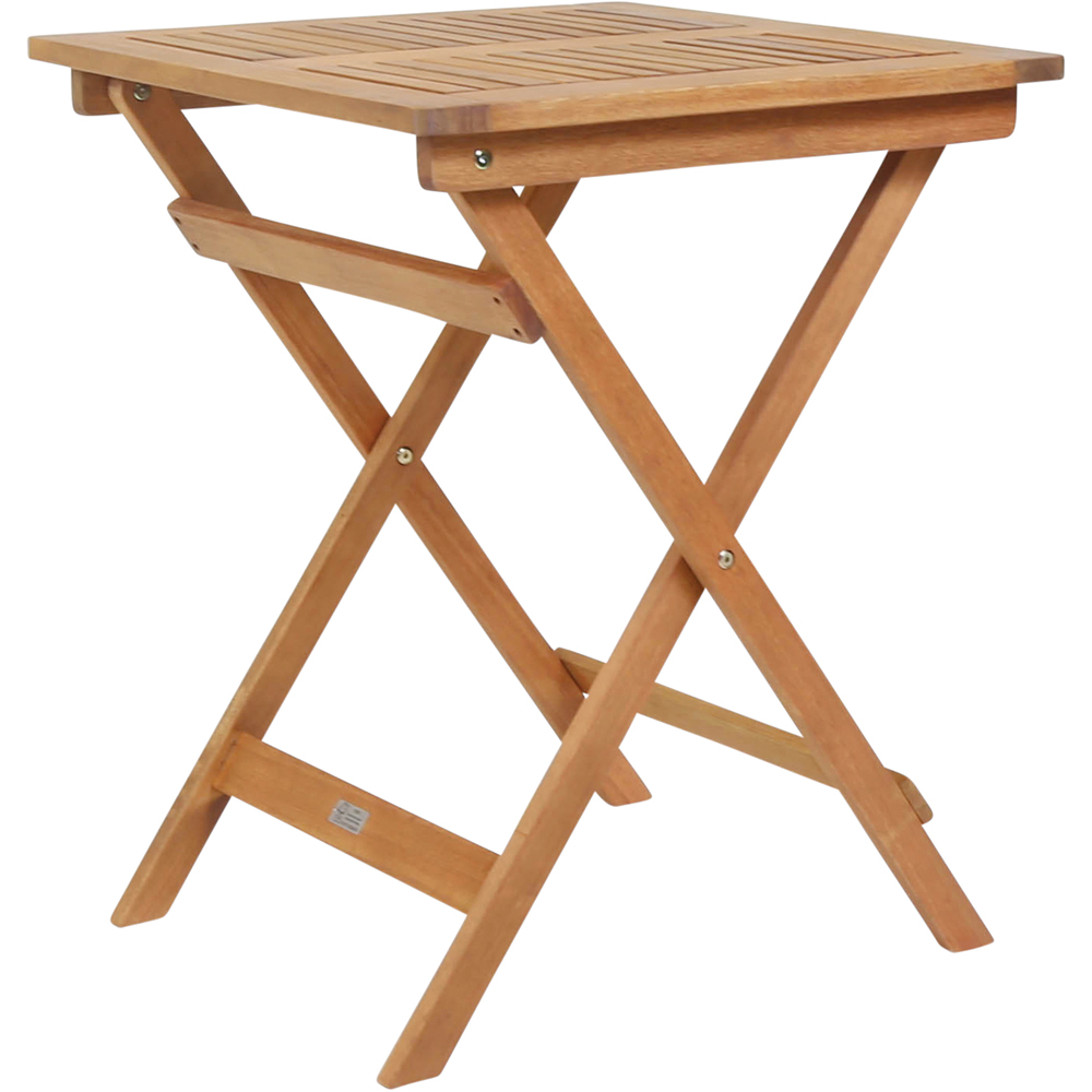 Charles Bentley Eucalyptus 2 Seater Square Folding Bistro Table Image 2
