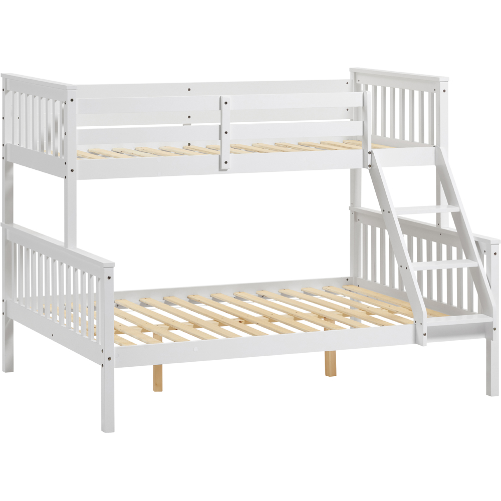 VIDA DESIGNS Milan White Triple Sleeper Bunk Bed with Foam Mattress Image 2