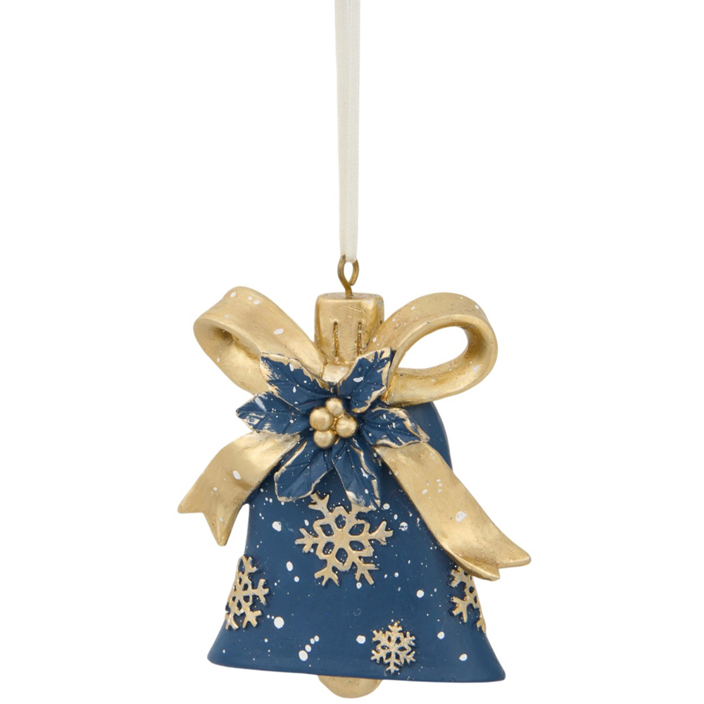 Navy and Gold Bell Decoration Image 1