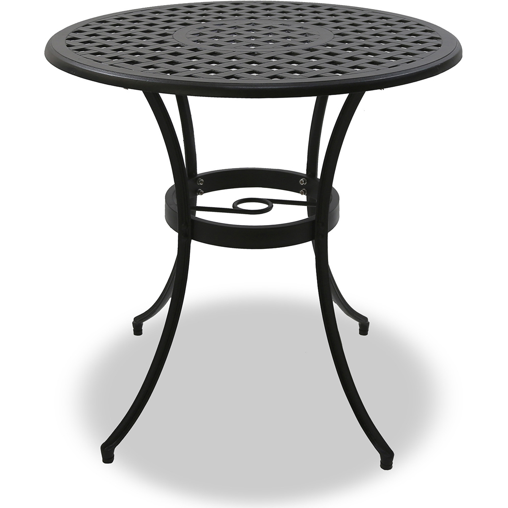 Centurion Prego 2 Seater Black Round Garden Bistro Table Image 3