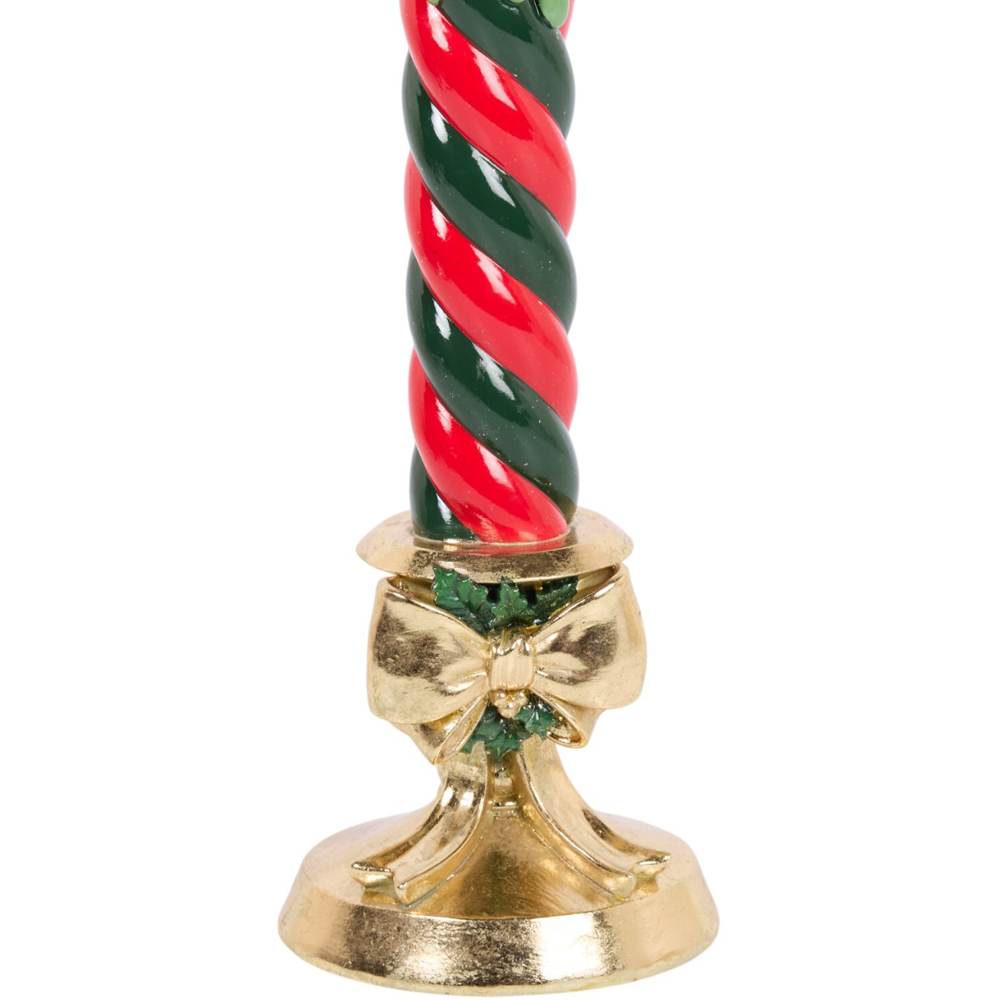 Light Up Traditional Striped Candle Image 2
