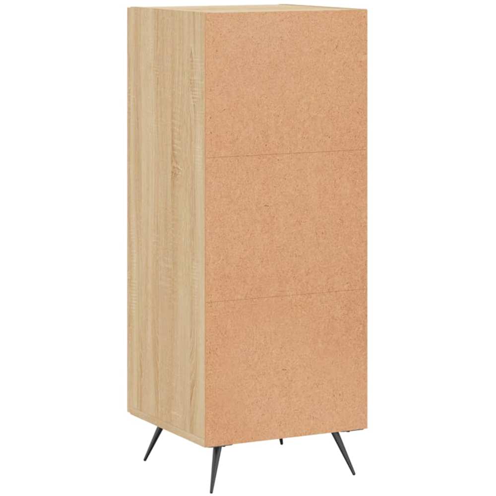 vidaXL Single Glass Door Sonoma Oak Sideboard Image 8