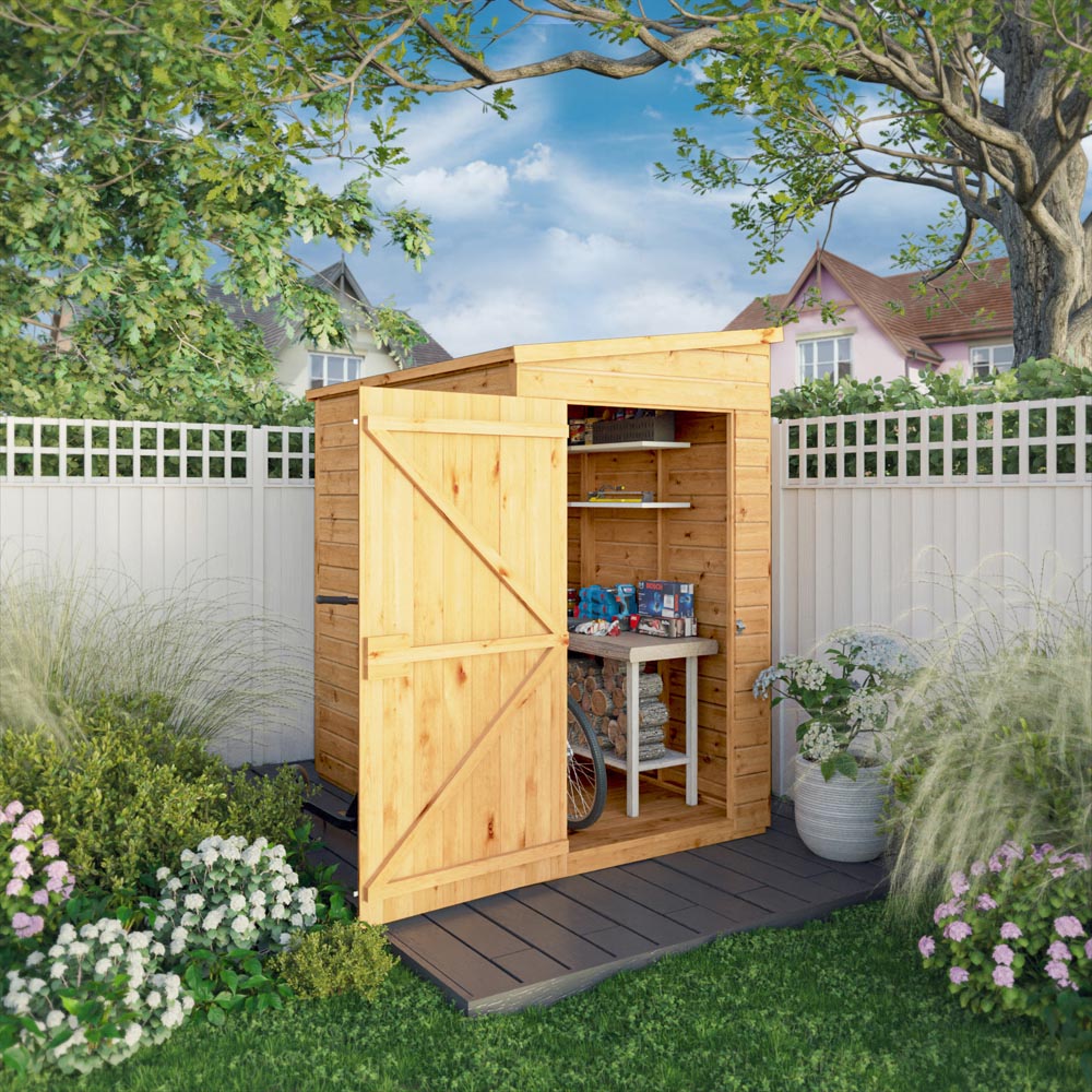Mercia Woodsman 6 x 4ft Shiplap Glass Pent Shed Image 3