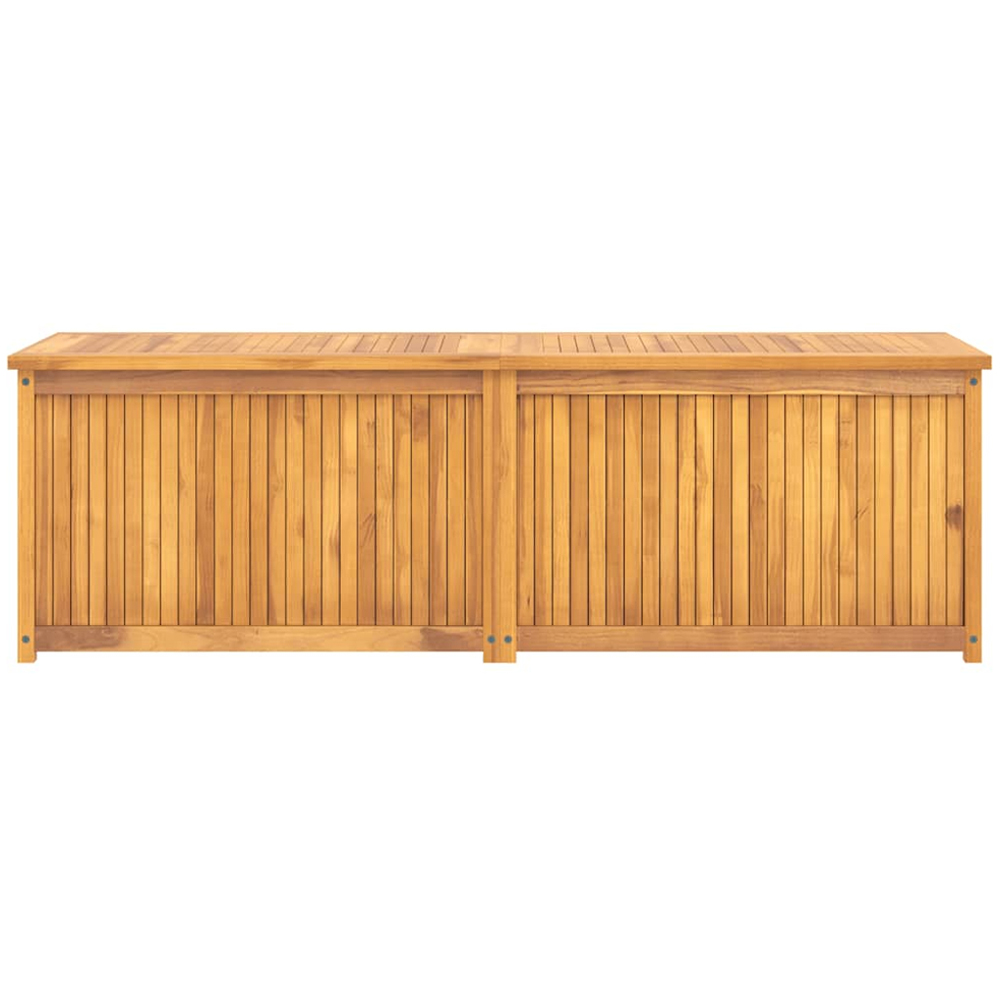 vidaXL 55 x 175 x 50cm Brown Teak Wood Garden Storage Box Image 4