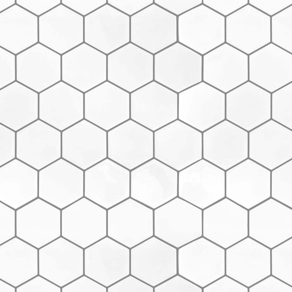 Arthouse ArtiFIX White Hexagon Sticky Back Wall Tile 5 Pack Image 2