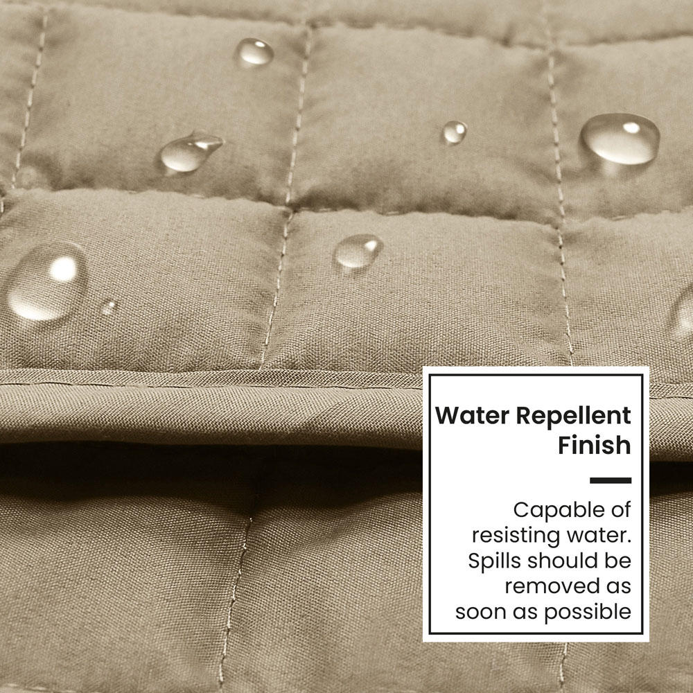 Homerepublic 2 Seater Cream Microfibre Water-Repellent Sofa Protector Image 5