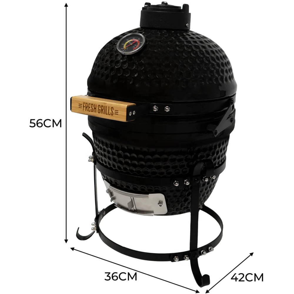 MonsterShop Fresh Grills Mini Charcoal Kamado BBQ Oven 13 inch Image 6