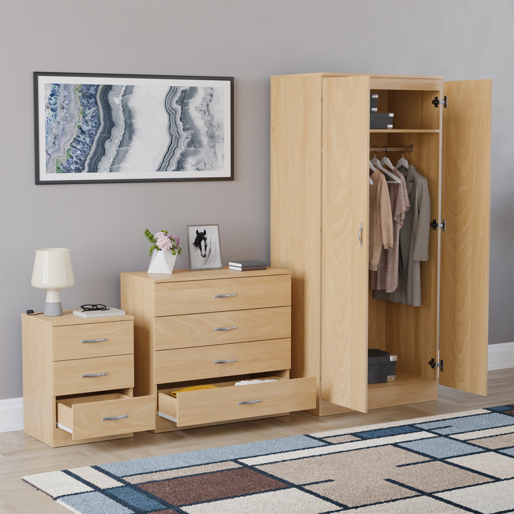 VIDA DESIGNS Riano Pine 3 Piece Bedroom Furniture Set Image 5