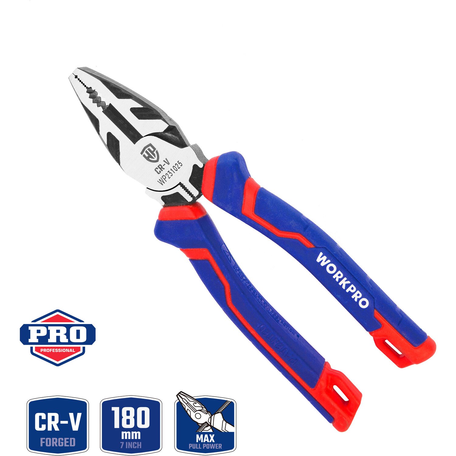 Workpro CR V Combination Pliers 180mm Image 4